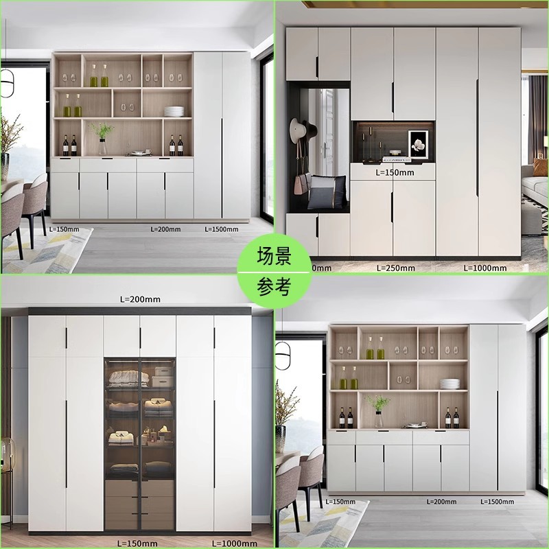 Manufacturer edge-sealed handle, cabinet door handle, cabinet drawer, wardrobe door, aluminum alloy extended invisible handle, furniture handle details Picture