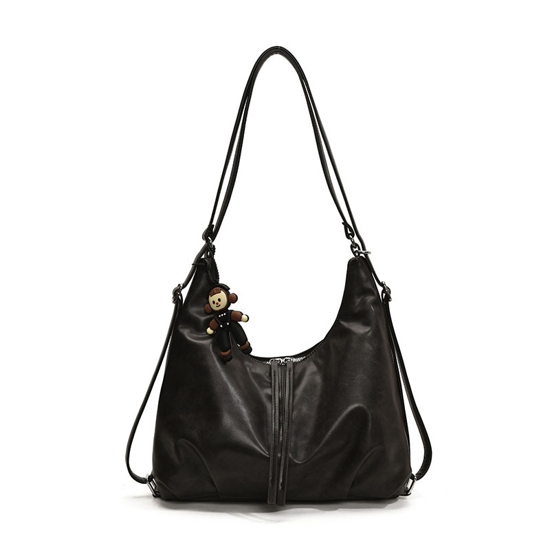College-style backpack for women, 2025 new trendy Korean-style tote bag, casual and versatile, large-capacity single-shoulder backpack Item Picture