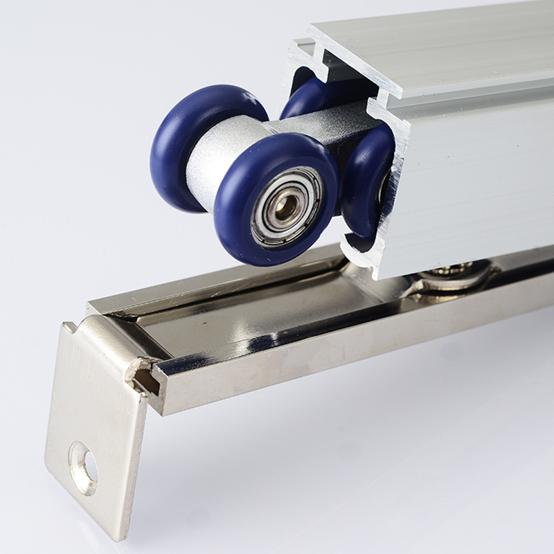 Wholesale of silent aluminum alloy hanging rails, sliding door tracks, wooden doors, folding glass sliding doors, sliding rails, pulleys, hanging wheels and guide rails Specification drawing