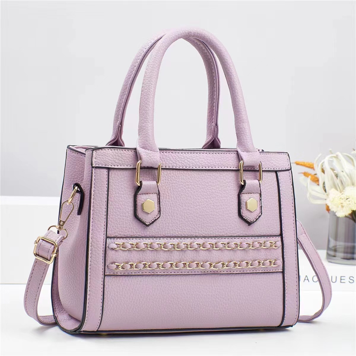Manufacturer's foreign trade bag, women's fashionable handbag, Korean-style texture, single-shoulder smooth, crossbody bag for women, 2024 new style full figure