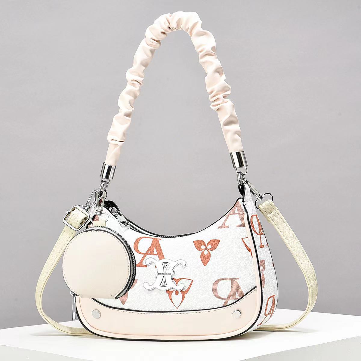 New patchwork mother-and-child bag with high appearance level, cross-border versatile single-shoulder bag, large capacity and trendy crossbody bag details Picture