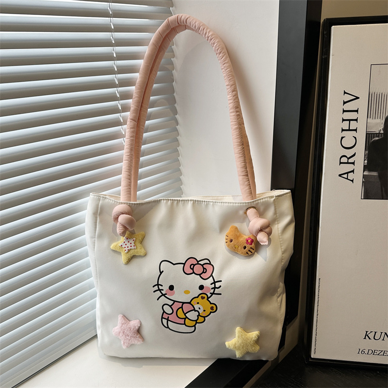 Forest-style large-capacity versatile single-shoulder bag, large-capacity crossbody bag, stylish and laid-back hand-held bag full figure
