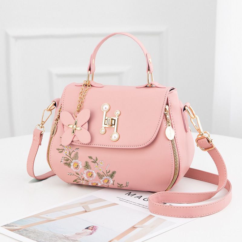 Factory direct sales of women's bags 2022 new style Versatile middle-aged mom bag Embroidered single-shoulder crossbody women's handbag Item Picture