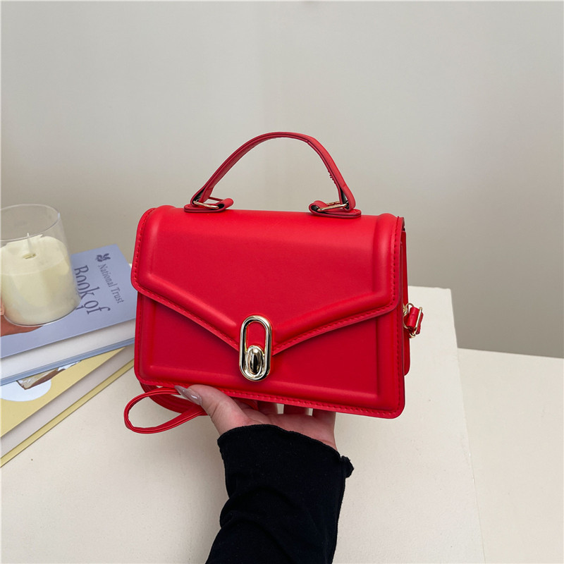 Cross-border 2025 Spring New Style fashionable and versatile solid color single-shoulder small square bag, stylish and high-quality single-shoulder crossbody bag full figure