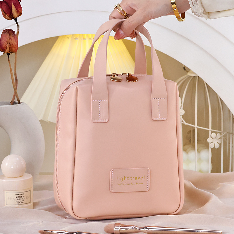Large-capacity, high-end, hand-held cosmetics storage bag, high appearance level, travel toiletries bag, starting from one details Picture