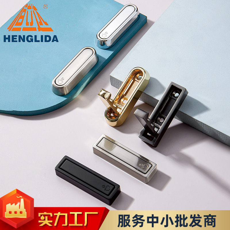 Modern and simple zinc alloy coat hook, foldable single coat hook, cabinet, bedroom door, invisible hardware hook Specification drawing