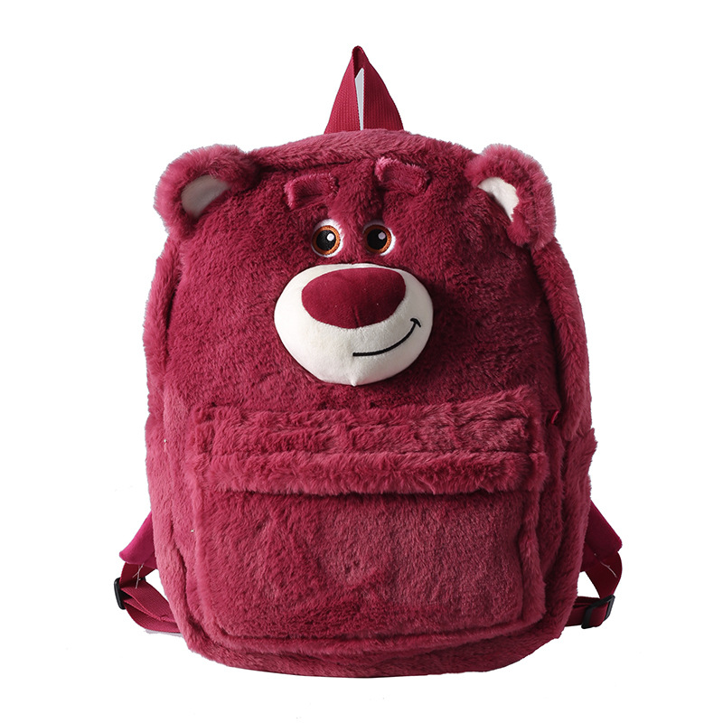 A new cartoon three-dimensional and funny large-capacity schoolbag, a cute and adorable plush backpack, and a sweet backpack for college students Item Picture