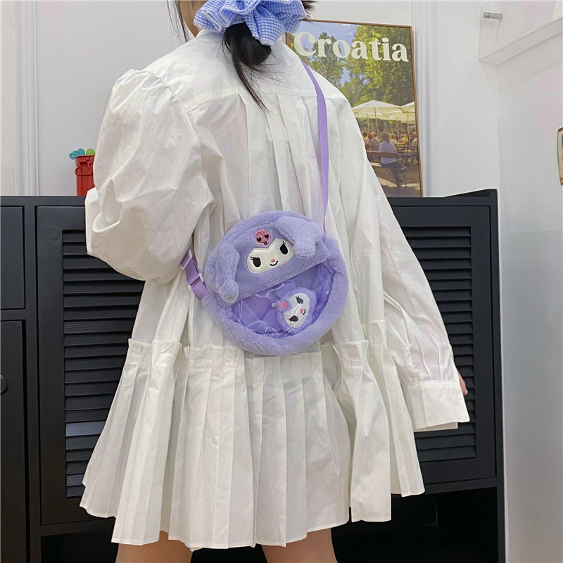 New 8-inch Sanrio handbag plush toy 30cm claw machine doll cartoon, Japanese-style cartoon manufacturer wholesale details Picture