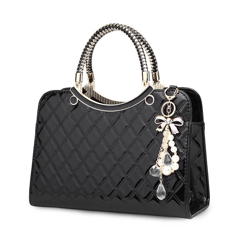 Patent leather women's handbag 2024 new style, trendy and versatile single-shoulder bag, large-capacity women's bag, crossbody bag details Picture