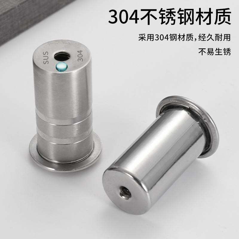 Wholesale 304 stainless steel dust cover cylinder with concealed pin sleeve, hidden sand and dust cover cylinder details Picture