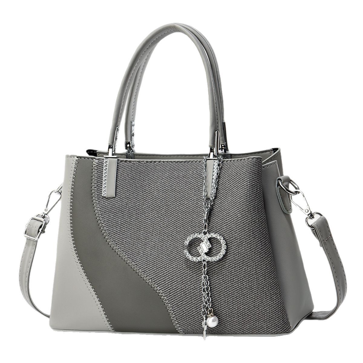 The new fashionable women's bag features a simple and trendy color combination. It is a single-shoulder crossbody bag that is both trendy and stylish, with a practical texture Item Picture