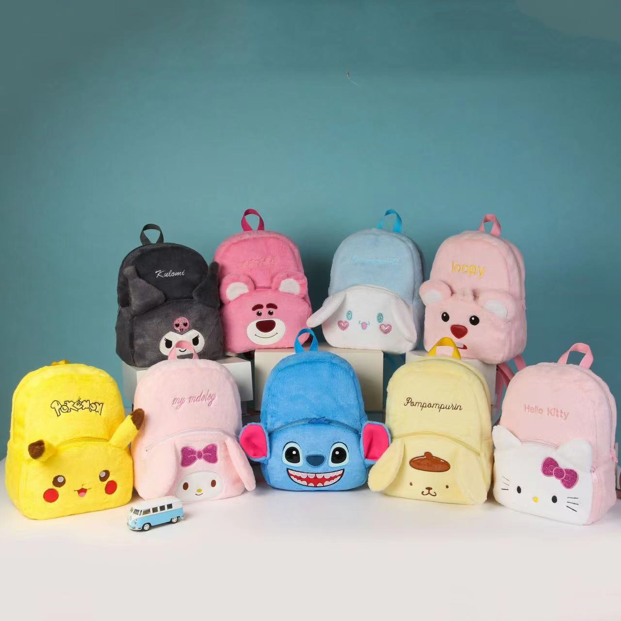 2023 New large-capacity Sanrio Strawberry Bear Kulomi Backpack Storage Bag full figure