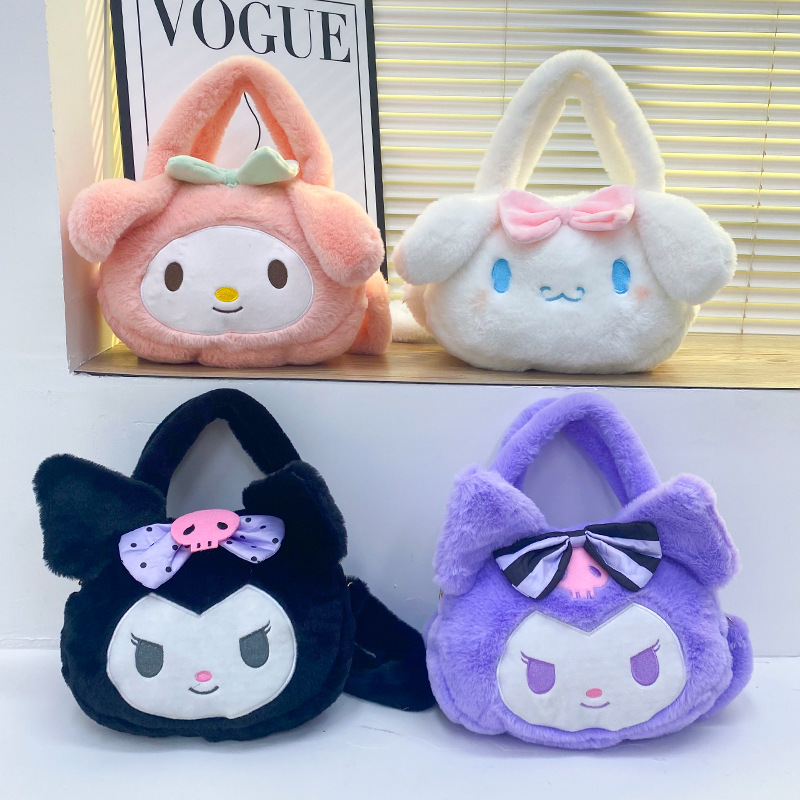 Sanrio 2023 New style cute and sweet single-shoulder crossbody bag with cartoon plush bag, claw machine doll and crossbody full figure