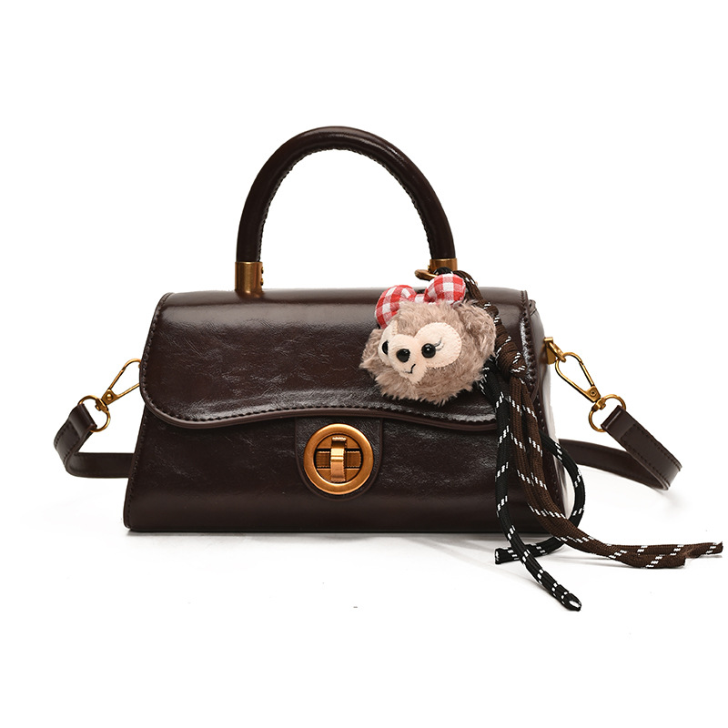 Retro and simple small bag for women, 2024 new style hand-held small square bag, high-end and stylish, versatile, high-end quality crossbody bag Item Picture