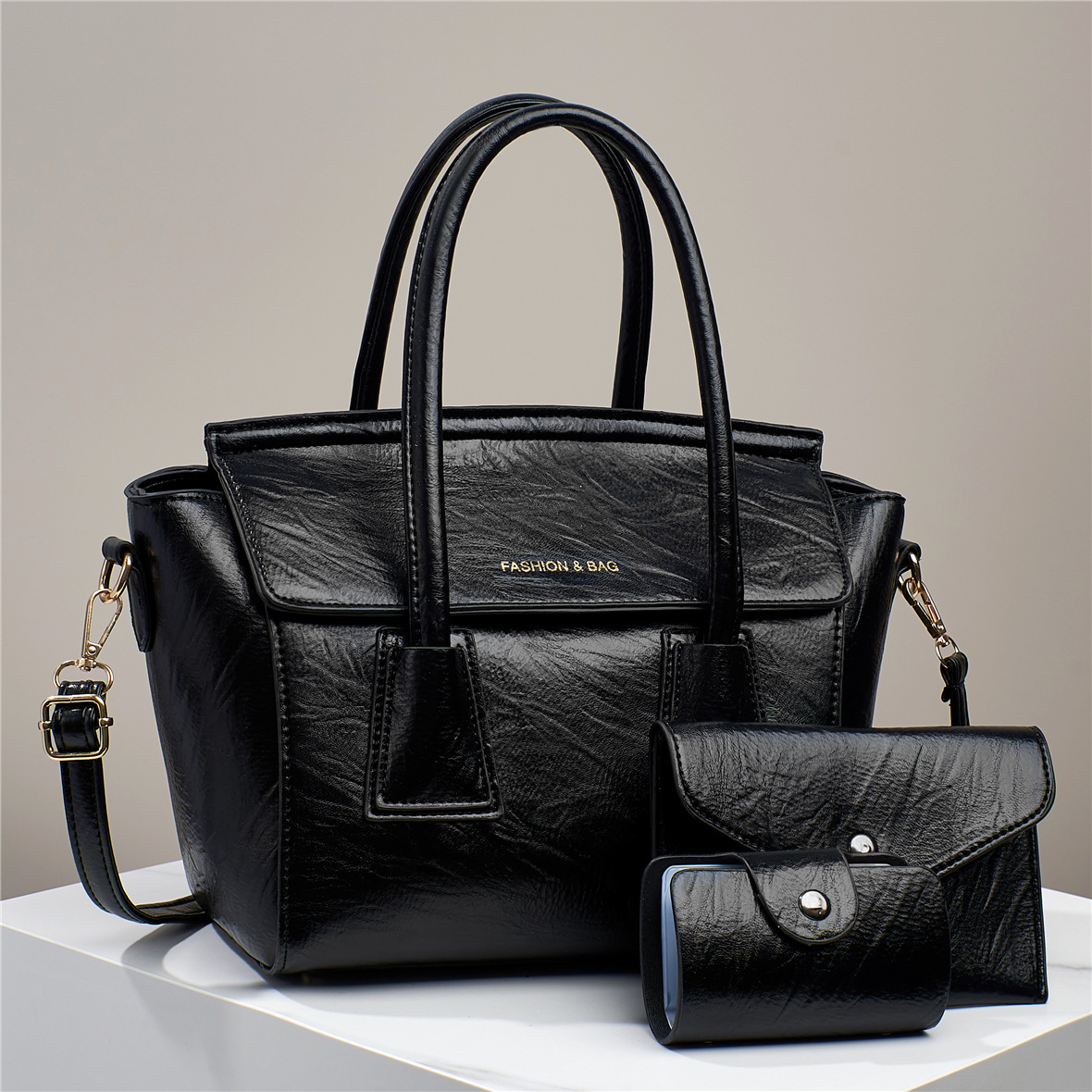 Women's bag 2023 Summer New three-piece set mother and child bag, trendy and fashionable, large-capacity handbag, single-shoulder crossbody mom bag full figure