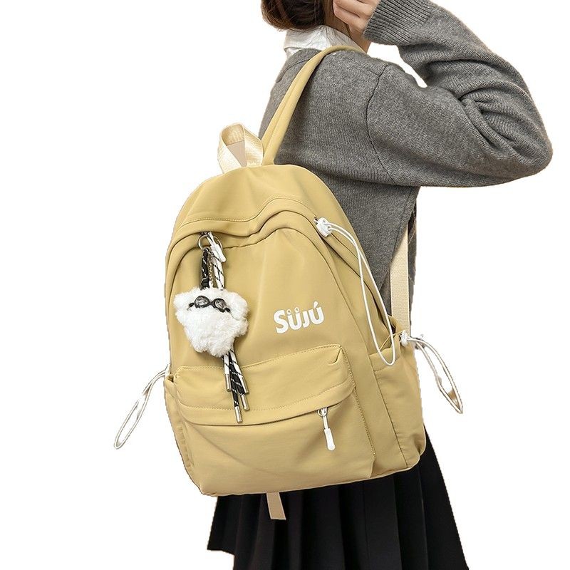 A simple and fresh Japanese-style Instagram backpack for women, a Korean-style casual and versatile backpack for traveling Item Picture