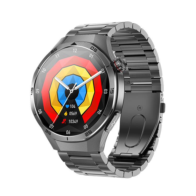 The 2025 new ET456 smartwatch features a 1.56 large screen, AMOLEDECG Bluetooth call, blood glucose and blood oxygen GBAND Specification drawing
