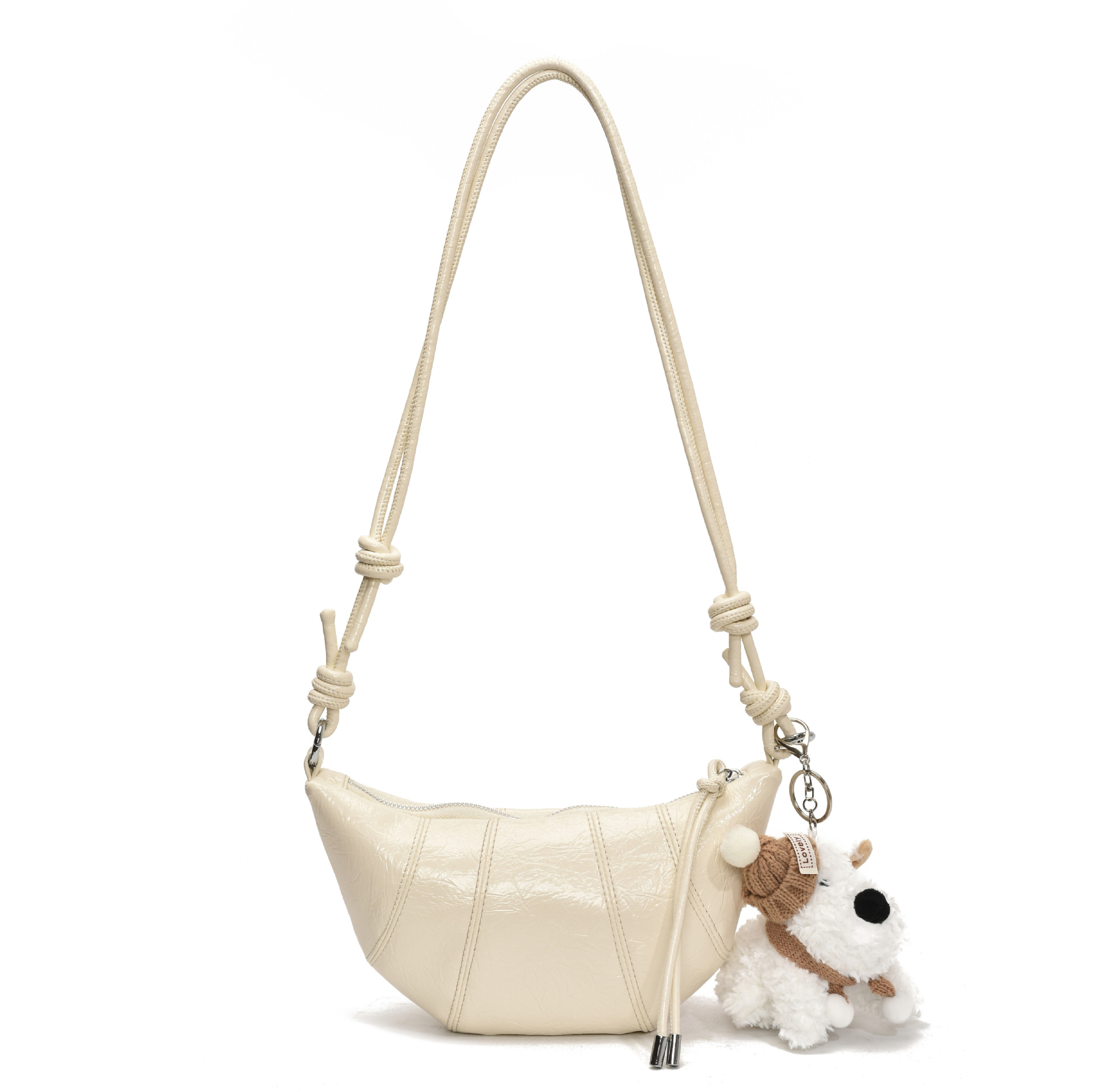 A niche design, trendy and simple solid color horn bag for women, a new 2025 versatile and fashionable single-shoulder crossbody bag for commuting Item Picture