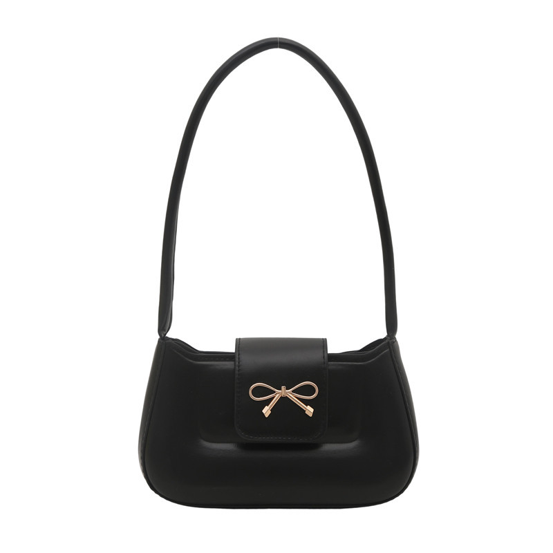 Solid color retro and simple hand-held crescent bag 2025 new style French chic and niche design casual single-shoulder armpit bag Item Picture