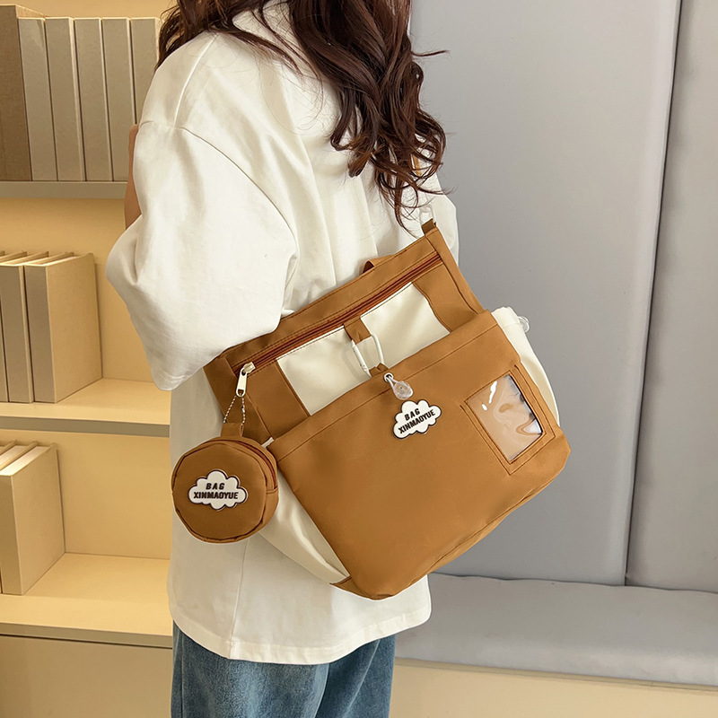 Cross-border high-end retro large-capacity single-shoulder bag for women 2025 new style casual and versatile commuting bucket bag, trendy details Picture