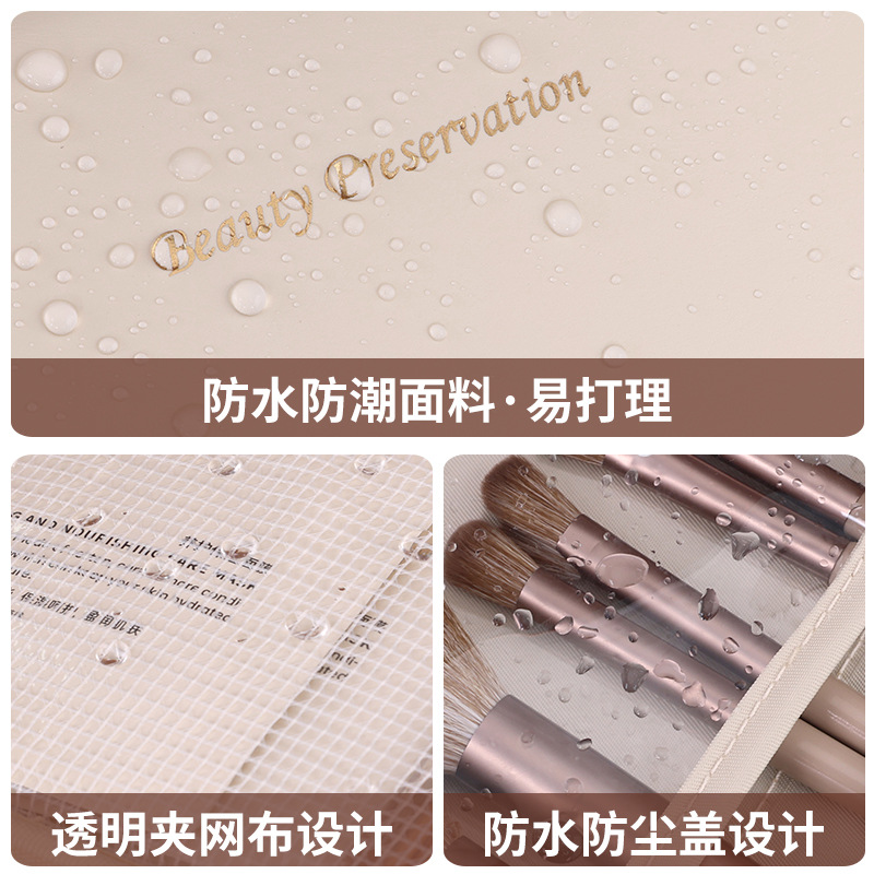 The new cross-border multi-functional zoned portable women's makeup bag features a niche design and a large capacity, exuding a sense of luxury Application Scenario