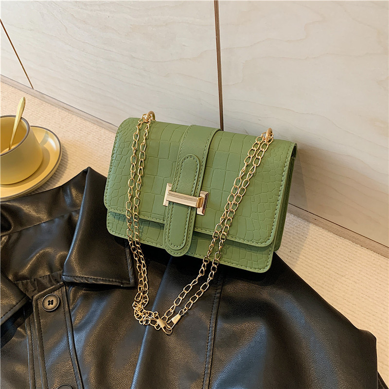 New women's 2025 trendy Korean-style versatile single-shoulder bag, crossbody Instagram fashion chain small square bag full figure
