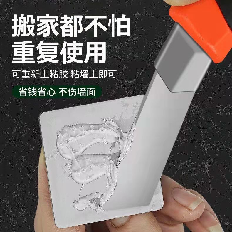 Strong load-bearing stainless steel wall coat hooks without drilling, household kitchen and bathroom load-bearing wall-mounted adhesive hooks details Picture