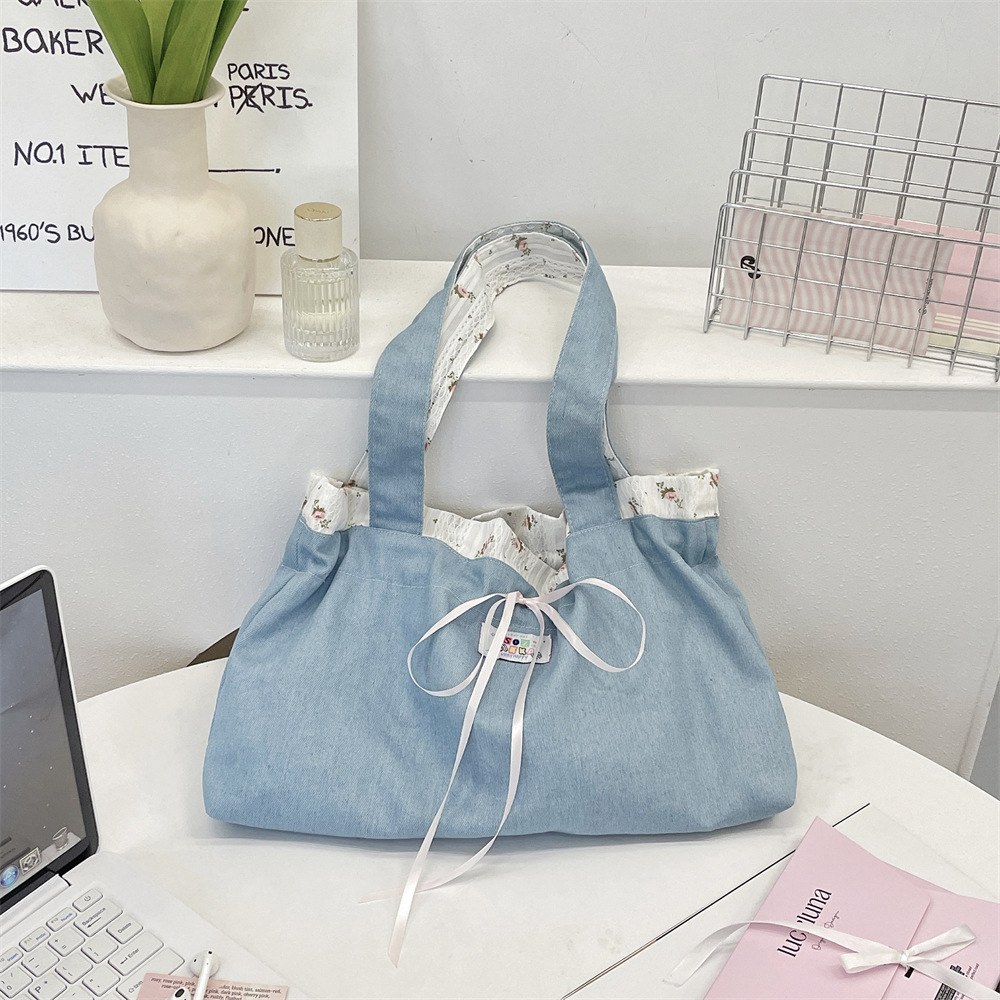 5721 High-appearance-level double-sided backpack for women, 2025 New Design sense bow travel bag, student single-shoulder bag Specification drawing