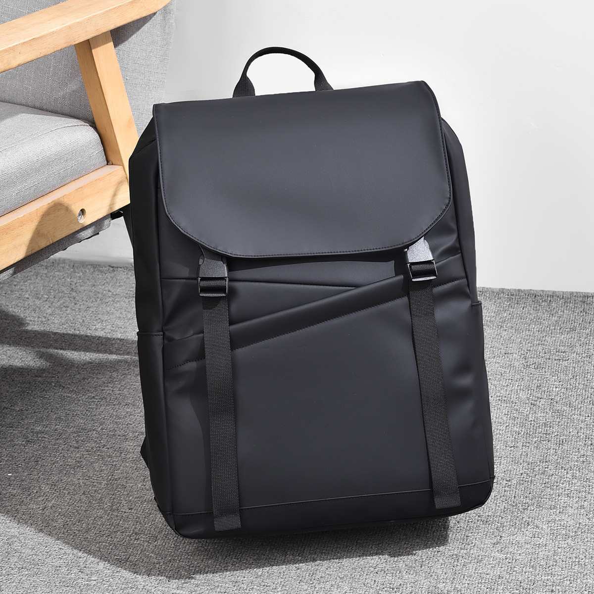 New cross-border casual business computer bag, men's multi-functional backpack, large-capacity college student lightweight backpack full figure