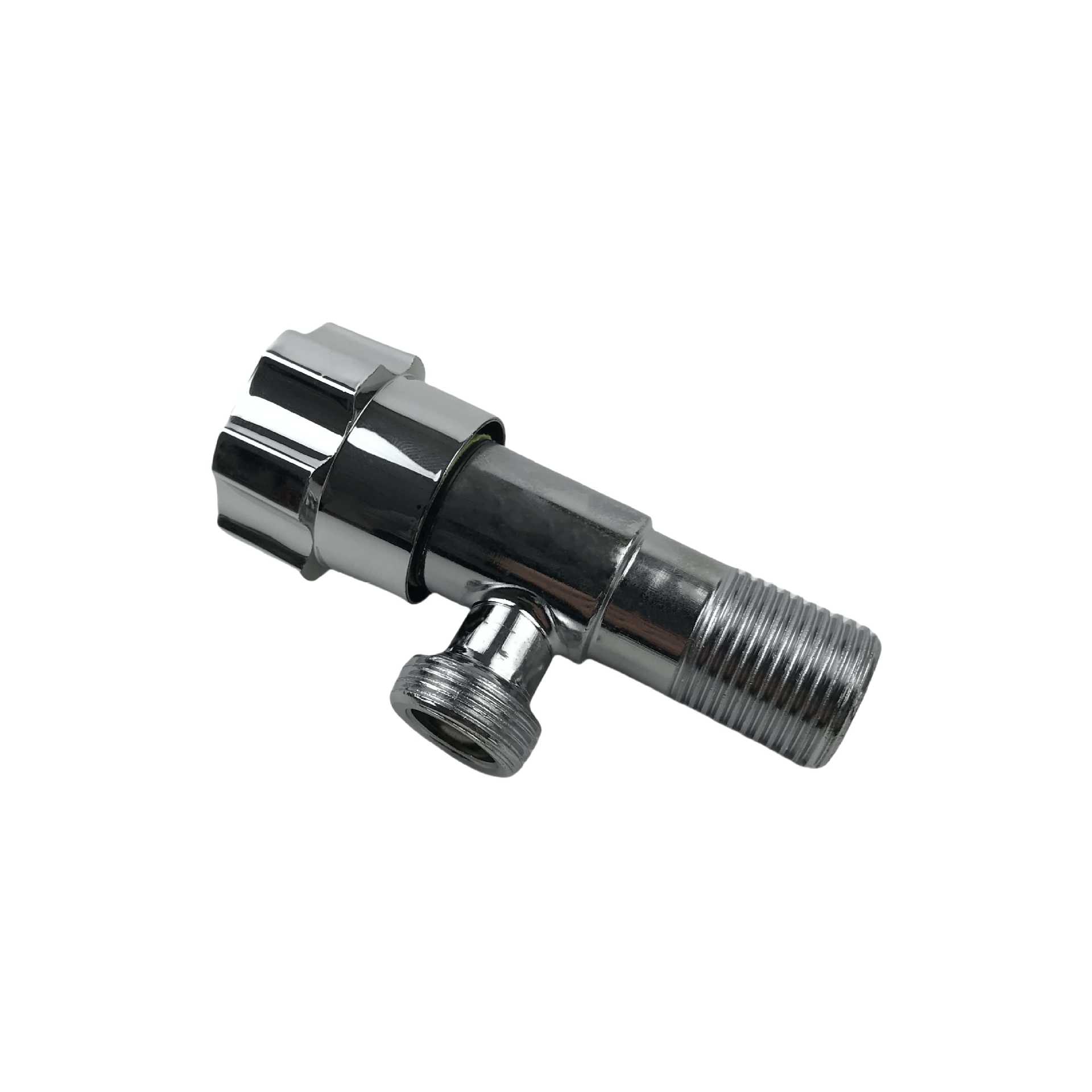 Electroplated stainless iron Angle valve, one inlet and one outlet, 4-point toilet Angle valve, DN15 figure-eight stop valve factory details Picture