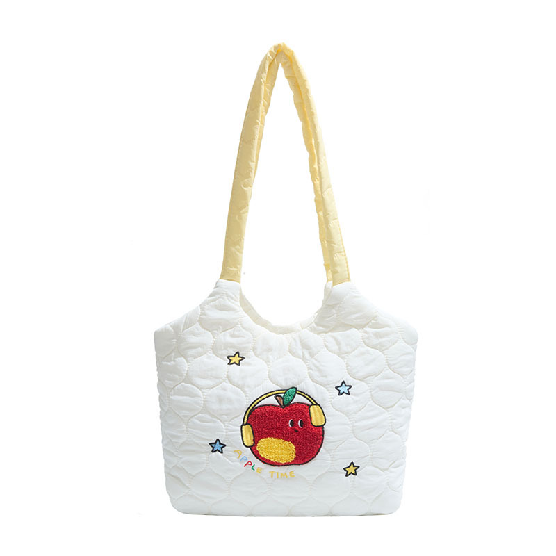 Korean cute cartoon Apple Tote bag 2025 new style trendy and fashionable large-capacity versatile hand-held armpit bag Item Picture