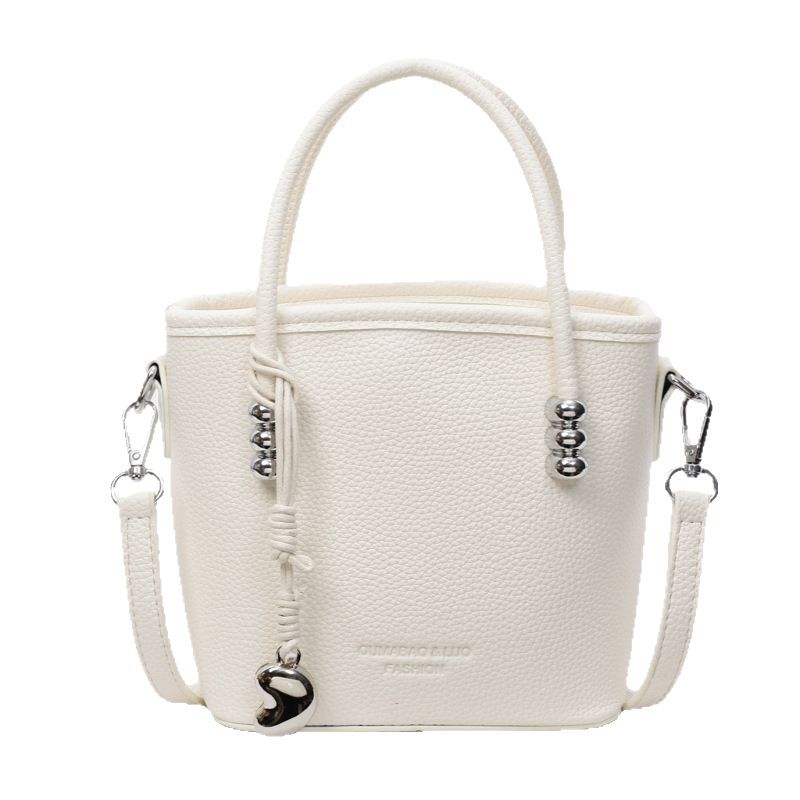 2025 New high-end solid color hand-held bucket bag, stylish and versatile single-shoulder bag for women, trendy and fashionable crossbody bag Item Picture