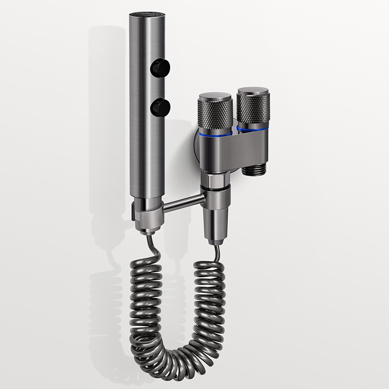 Toilet companion, spray gun flushing valve, one inlet and two outlets, faucet Angle valve with water gun, high-pressure toilet, bathroom, home use Specification drawing