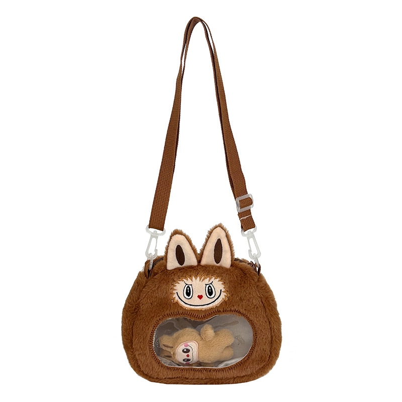 Plush bag, women's crossbody bag, cartoon children's bag, Instagram new cute little girl doll handbag, single-shoulder bag Item Picture