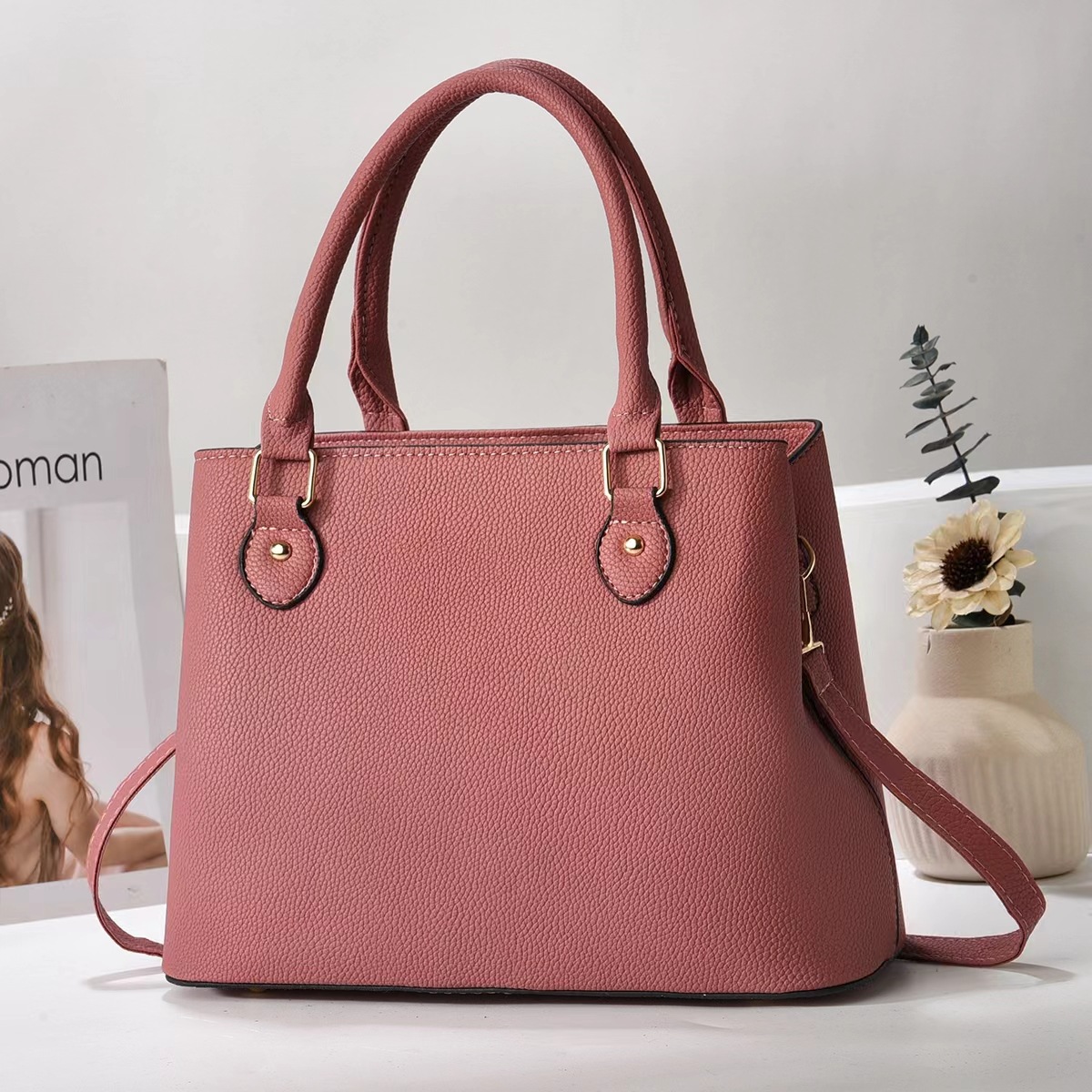 New 2024 women's bag crossbody bag, single-shoulder bag, fashionable and elegant women's handbag, cross-border foreign trade consignment for women Specification drawing