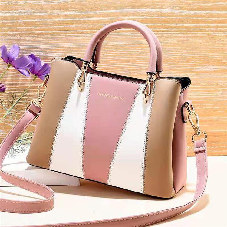 The 2022 new trendy large-capacity handbag with contrasting colors, a stylish and elegant single-shoulder crossbody bag for women Specification drawing