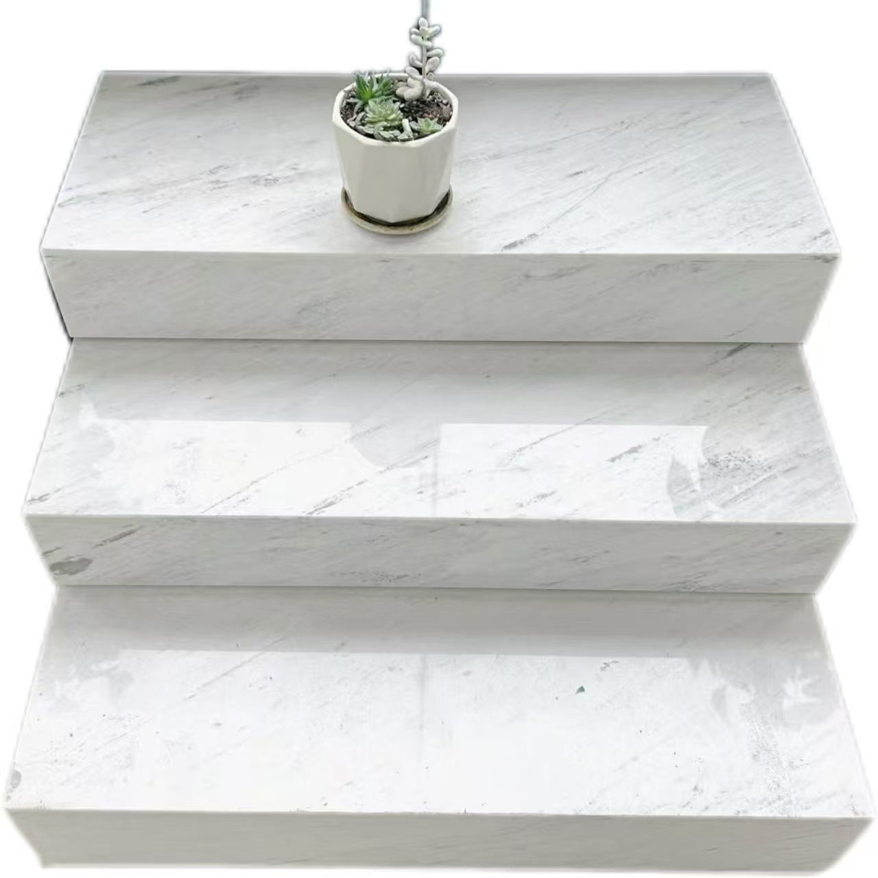 Old mine Yugoslav white natural marble villa, fully decorated clubhouse, wall, staircase, step island, background wall Item Picture