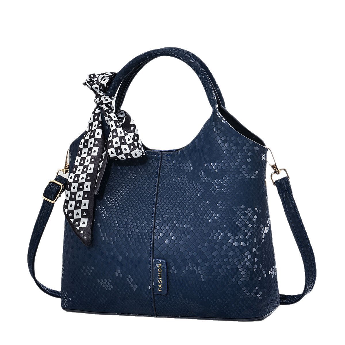 Snake-patterned bag 2025 new style, high-end niche, versatile, mom's hand, shoulder, crossbody bag, bucket, women's bag, handbag Item Picture