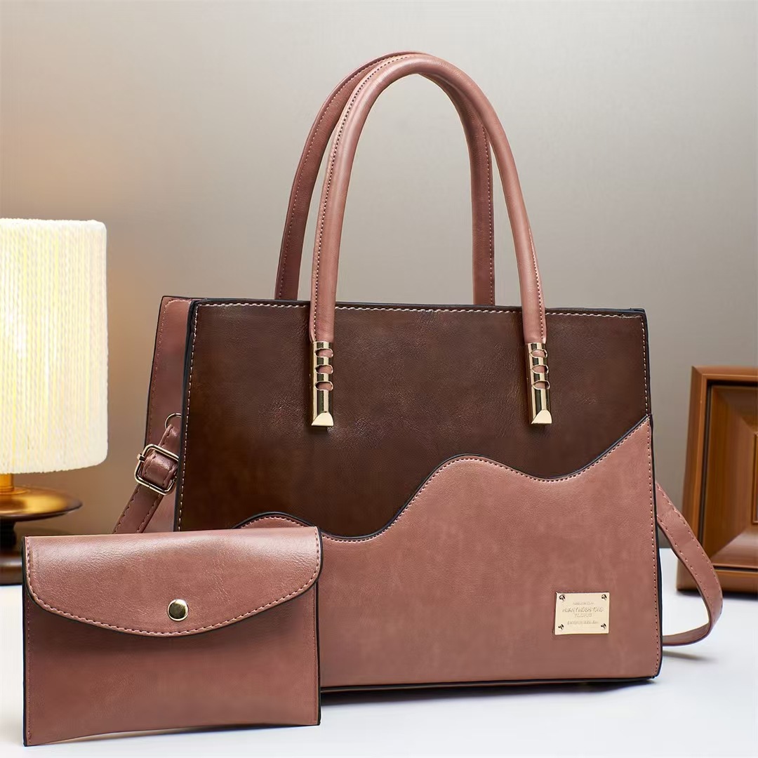 Tote Bag Women's 2025 Spring/Summer New commuter handbag, color-block, high-end, large-capacity ladies' bag details Picture