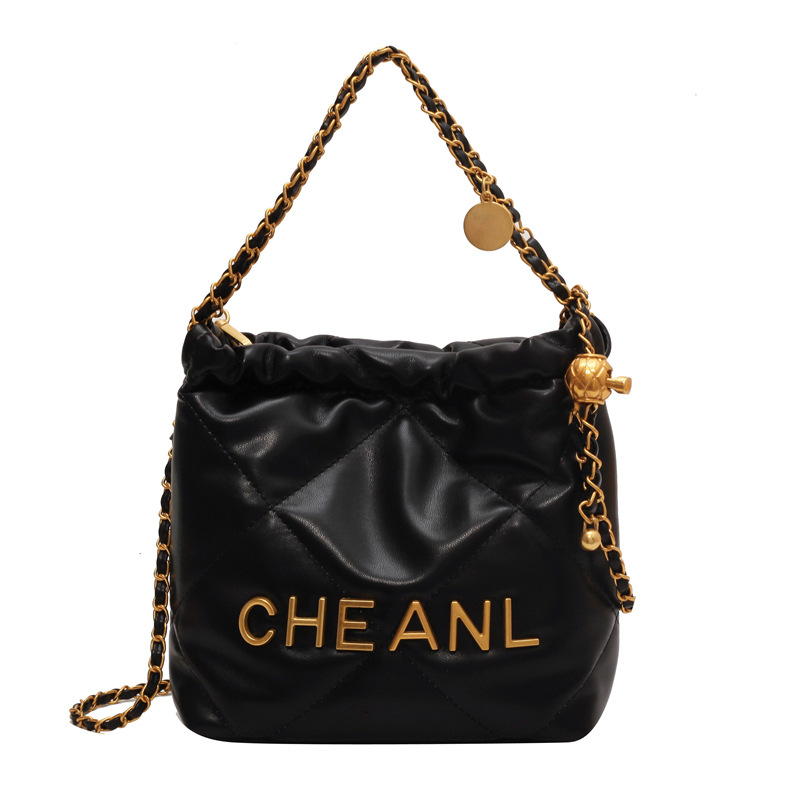 Cross-border Xiangfeng diamond-shaped chain bag for women 2025 New style, trendy and fashionable texture tote bag, large capacity bucket bag Item Picture