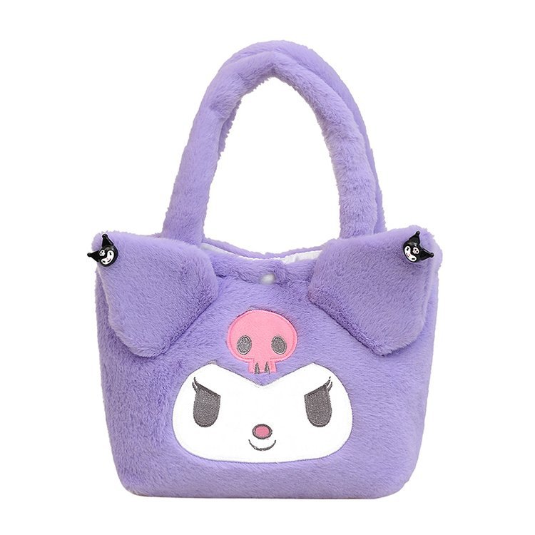 2022 New Japanese-style strawberry bear handbag, plush toy bag, women's shoulder bag, large-capacity makeup handbag gift Item Picture