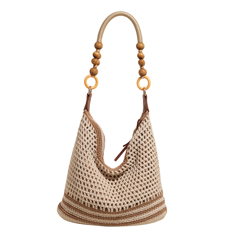 Seaside vacation laid-back style beach woven bag for women 2025 Summer New large-capacity versatile straw woven tote bag Item Picture