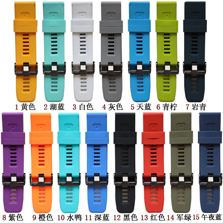 Quick-release silicone straps for Garmin fenix7 7X, fenix6 6X and fenix5 5X are in stock details Picture