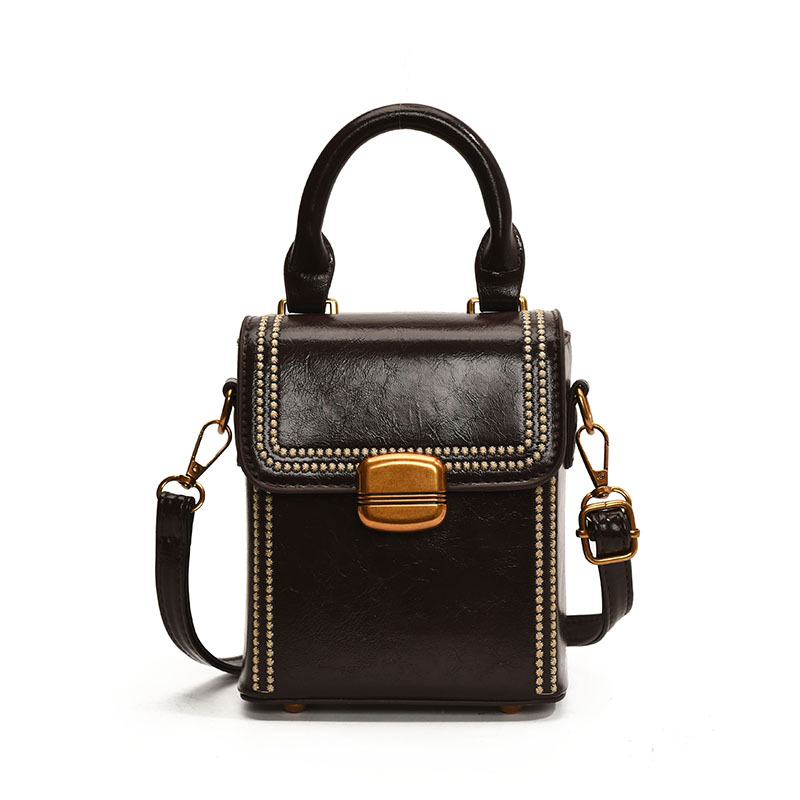 High-end retro small bag for women, 2025 new style, fashionable and versatile mobile phone bag, girl gift, single-shoulder crossbody bag, trendy Item Picture