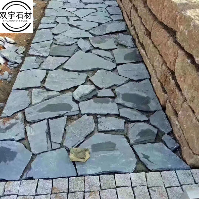 Direct sales from the manufacturer of bluestone slabs, including irregular stone slabs, rock fragments, random slabs, garden landscape, retro paving, and random stones full figure