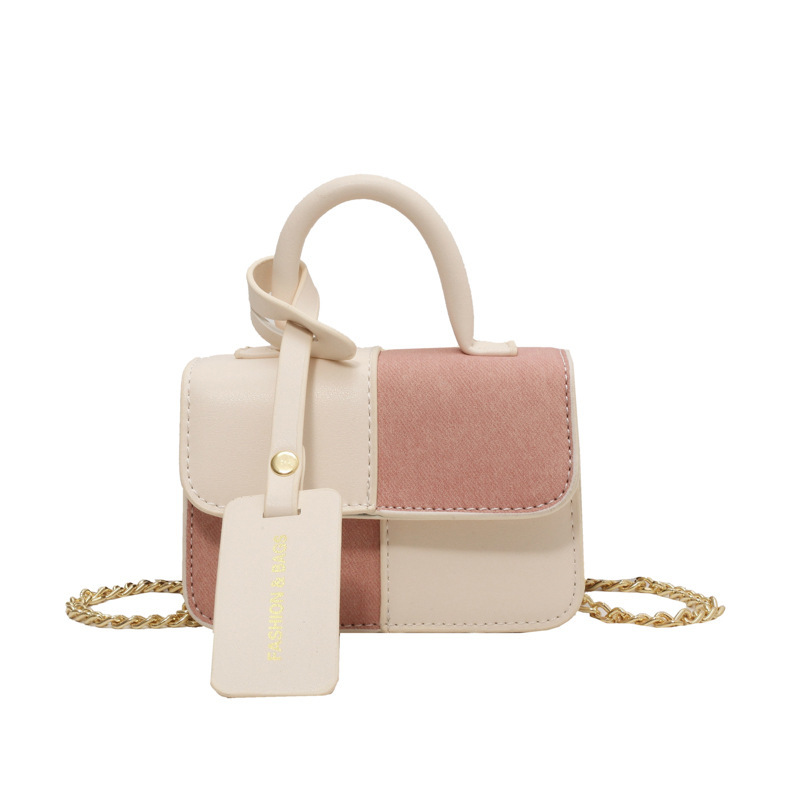 Wholesale of the 2023 Autumn and winter new matte patchwork mini hand-held parent-child style crossbody accessory small crossbody bag Item Picture