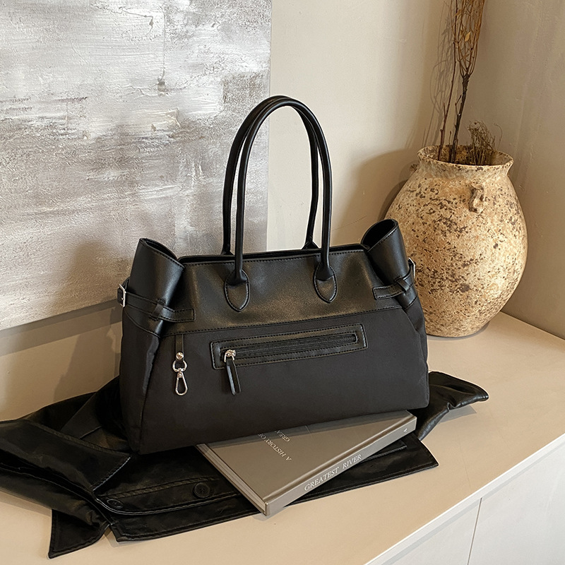 High-end retro versatile Tote bag for women, 2024 new style, light luxury, simple, large-capacity casual commuting single-shoulder bag Specification drawing