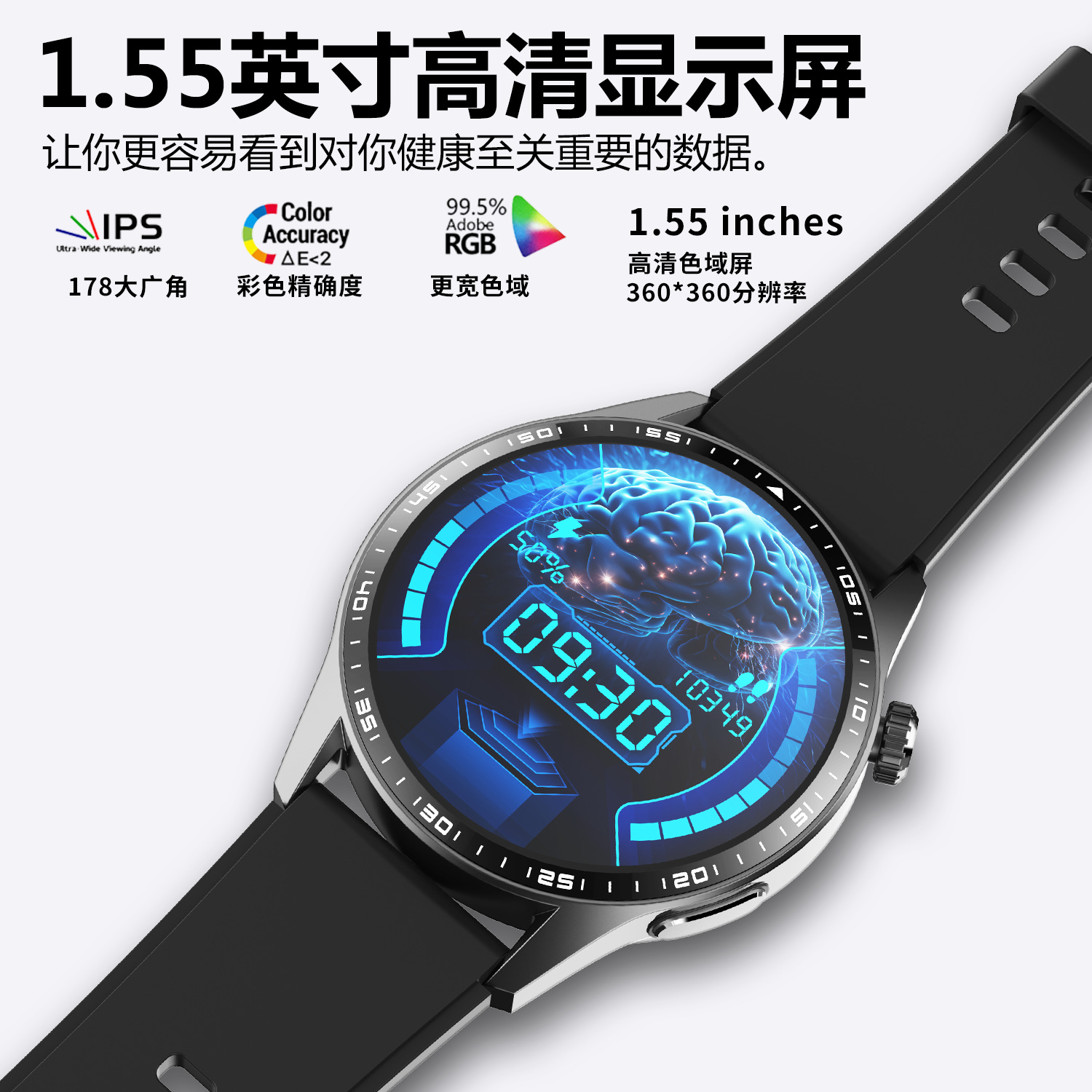 F400 Non-invasive blood glucose smartwatch, electrocardiogram, blood pressure, uric acid and lipid monitoring, Bluetooth call, sports watch factory Specification drawing