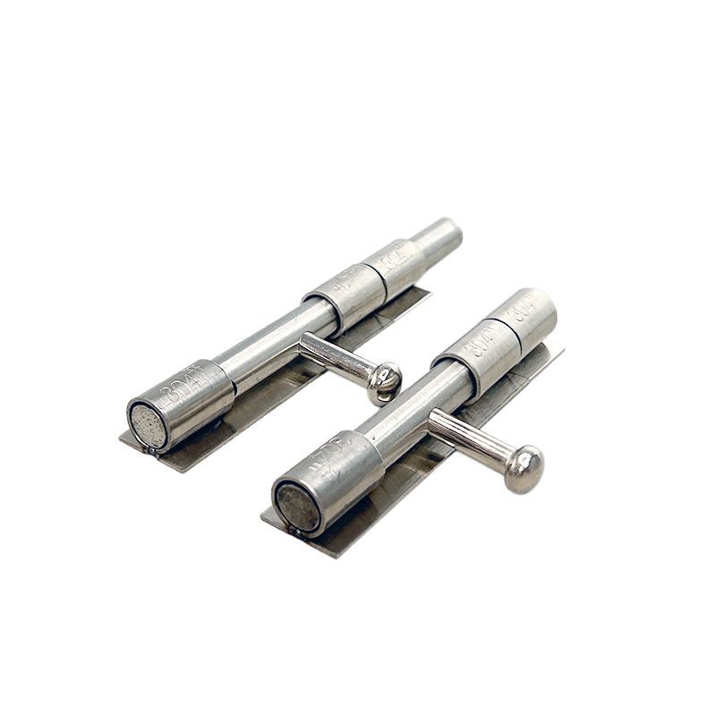 Stainless steel 6-inch and 8-inch fat pin dormitory iron door, anti-theft door, exposed installation, horizontal insertion, pet cage door bolt, left and right insertion Item Picture