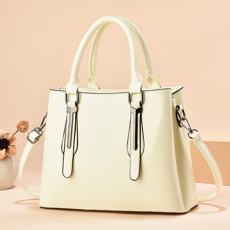 Wholesale of the 2025 new style fashionable retro solid color large-capacity practical single-shoulder crossbody handbag for women Specification drawing